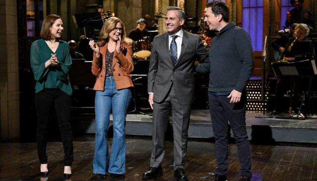 Elenco de “The Office” se reunió en Saturday Night Live para hacerle un pedido especial a Steve Carell. (Foto: NBC)
