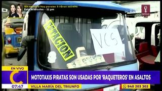 VMT: Mototaxis piratas son usadas por ‘raqueteros’ para asaltos