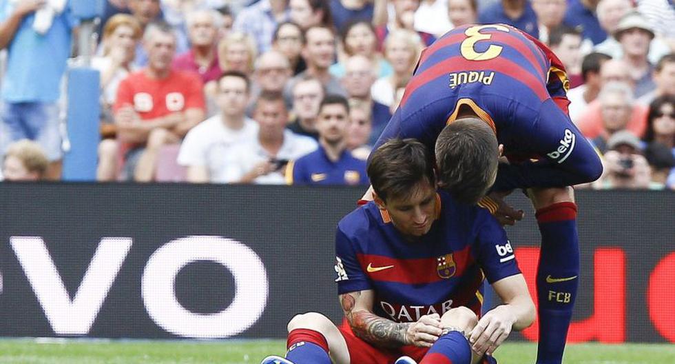 Lionel Messi se lesionó en el partido Barcelona vs Las Palmas por la Liga Española. (Foto: EFE)