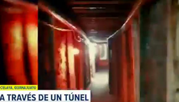 El túnel hallado en Celaya fue comparado en redes sociales como el de la serie "La casa de papel". (Foto: Twitter)
