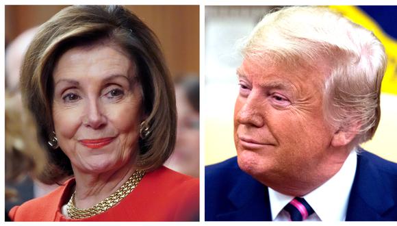La jefa de la Cámara Baja de Estados Unidos, la demócrata Nancy Pelosi, y el presidente de Estados Unidos, Donald Trump. (Foto: Reuters/EFE/Archivo).