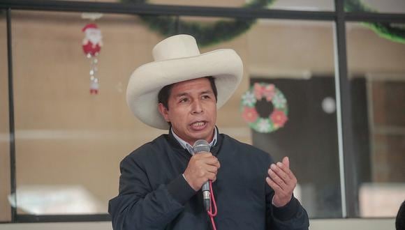 Pedro Castillo participó en la ceremonia por el 45 aniversario de las rondas campesinas en Cuyumalca, en Cajamarca. (Foto: Presidencia)