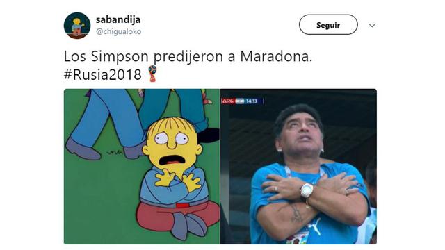 Maradona protagonizó los mejores memes del Argentina vs. Nigeria. (Twitter)
