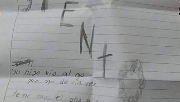 "Lo siento", expresa la carta que encontraron en el baño de la casa
Gentileza. (La Nación).