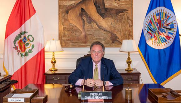 Harold Forsyth asumió hoy la presidencia del Consejo Permanente de la OEA. (Foto: OEA)