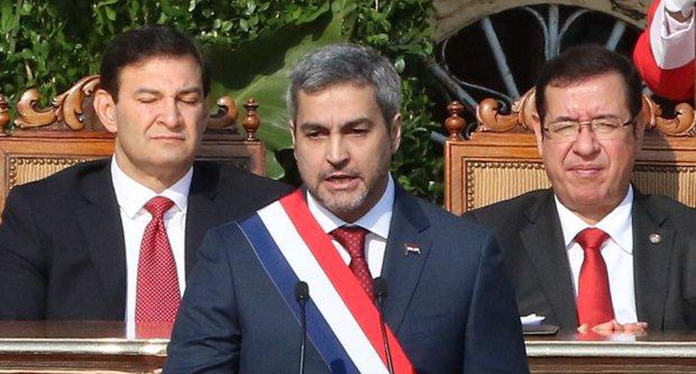 \"Nuestras voces libertarias no callarán. Paraguay no va a mantenerse indiferente ante el sufrimiento de pueblos hermanos\", dijo Abdo Benítez en su discurso tras su juramento presidencial. (Foto: EFE)