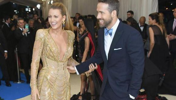 La actriz Blake Lively y el protagonista de "Deadpool", Ryan Reynolds, suelen realizarse bromas en línea. (Foto: AFP)