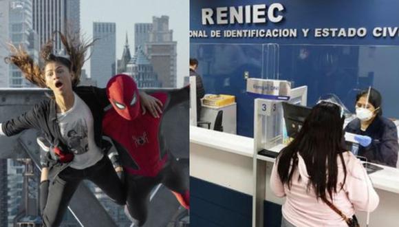 Reniec difundió la lista de peruanos que se llaman como los nombres de personajes de “Spider-Man”. (Foto: Sony Pictures Entertainment/Reniec).