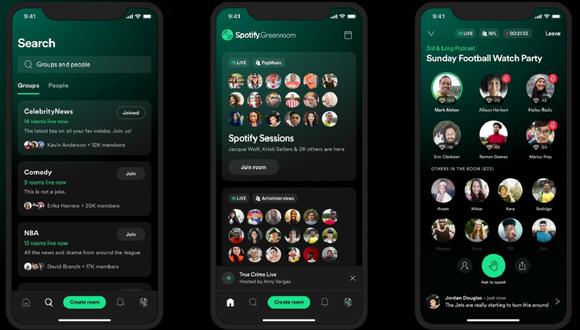 La ‘app’ está disponible para Android e iOS, y con ella los usuarios pueden unirse a conversaciones en directo sobre temas de su interés o bien organizarlas, así como seguir a otras personas. (Captura / Spotify)
