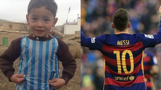 Messi conocerá al niño que lo emuló con una bolsa plástico