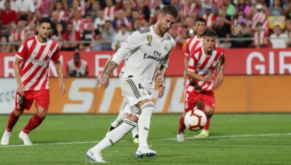 Sergio Ramos se encargó de colocar el 2-1 parcial en el Real Madrid vs. Girona por cuartos de final de la Copa del Rey (Foto: agencias)