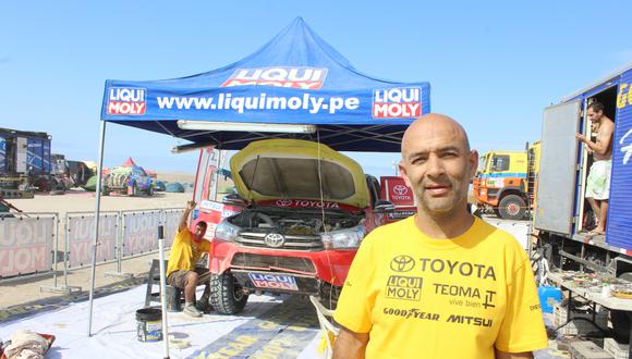 Los problemas mecánicos condenaron a Diego Weber y es el segundo peruano en abandonar en el Dakar 2018. (Foto: Christian Cruz Valdivia)