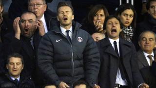 FOTOS: David Beckham vibró con los goles del PSG y también lamentó la expulsión de Zlatan Ibrahimovic
