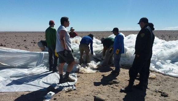 Arequipa: recuperan globo meteorológico de la Nasa en Camaná