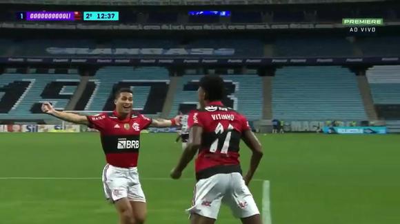 Gol de Vitinho para el 1-0 de Flamengo vs. Gremio. (Video: Premiere)