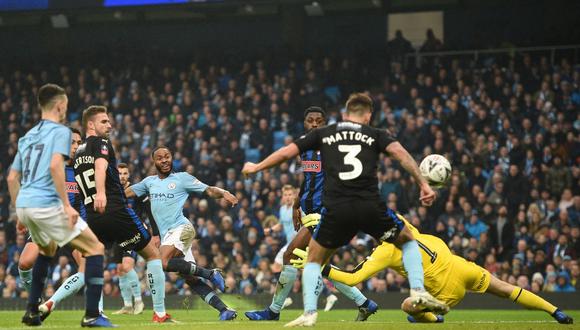 Raheem Sterling abrió el marcador en el duelo entre Manchester City vs. Rotherham United por la FA Cup. (Foto: AFP)