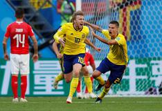 Suecia vs. Suiza: el gol deForsberg para el 1-0 de los nórdicos