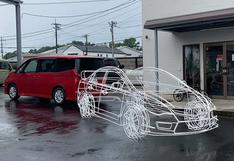 No se trata de un dibujo: este automóvil de alambres sorprendió a muchos en las calles de Japón | VIDEO