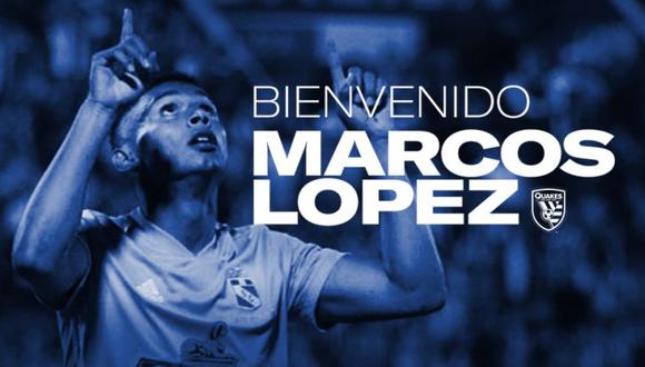 San José Earthquakes anunció la contratación de Marcos López como nuevo refuerzo. (Foto: San José).