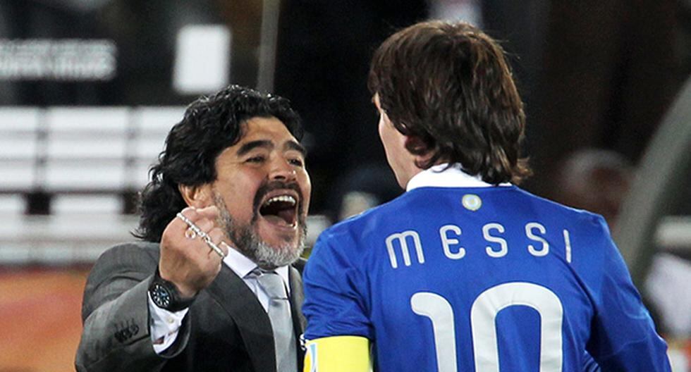Lionel Messi no invito a Maradona a su boda y este prefirió ser irónico. (Foto: Getty Images)