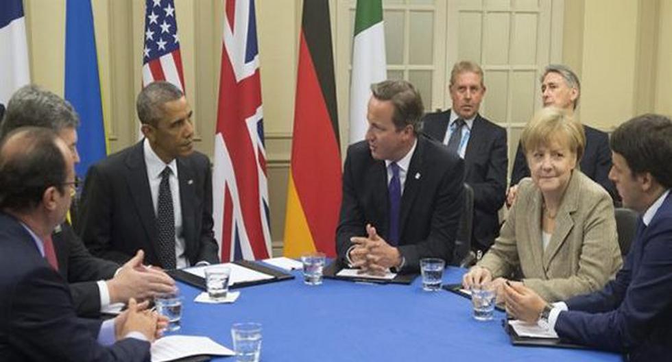 Barack Obama, Angela Merkel, David Cameron, Matteo Renzi, y François Hollande, se reunirán en Hannover. (Foto: EFE)