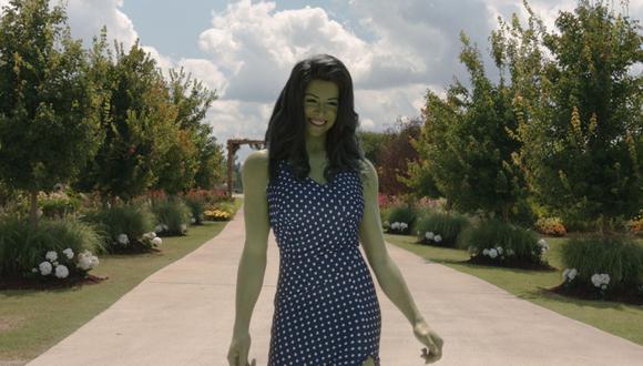 Tatiana Maslany como She-Hulk en el episodio "Solo Jen", el cual gira en torno a una boda.