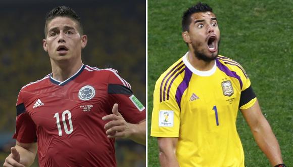 El mensaje de James Rodríguez a Sergio Romero vía Twitter