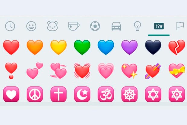 WhatsApp cuenta con más de 10 emojis de corazones que no significan lo mismo. (Foto: Emojipedia)