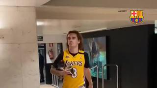 Barcelona vs. Leganés: Antoine Griezmann arribó al Camp Nou con la camiseta 8 de los Lakers en homenaje a Kobe Bryant | VIDEO