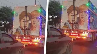 BTS: Camión con el rostro de Jimin y Jin pasea por las calles de Lima