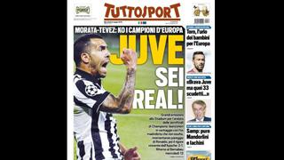Juventus elogiado por la prensa tras victoria ante Real Madrid