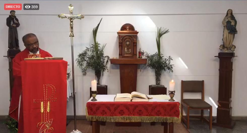 La Parroquia San Pedro de Chorrillos realizó una transmisión especial de Domingo de Ramos, en el inicio de la Semana Santa. (Imagen: Facebook)