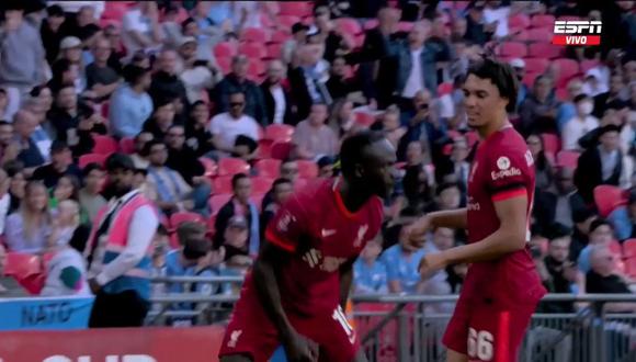 Gol de Sadio Mané para el 3-0 de Manchester City vs. Liverpool en FA Cup. (Foto: ESPN)