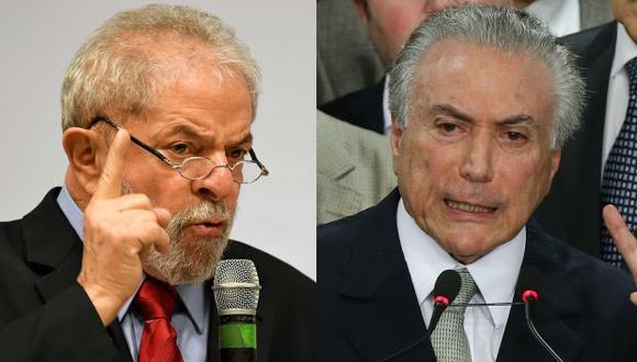 Lula da Silva y Michel Temer. (Foto: Bloomberg / AFP)