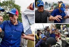 Venezuela: policías lanzan gases lacrimógenos a Henrique Capriles