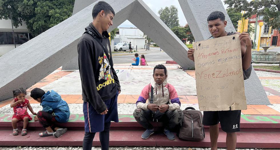 Stranded Venezuelan migrants roam southern Mexico following US-imposed restrictions.