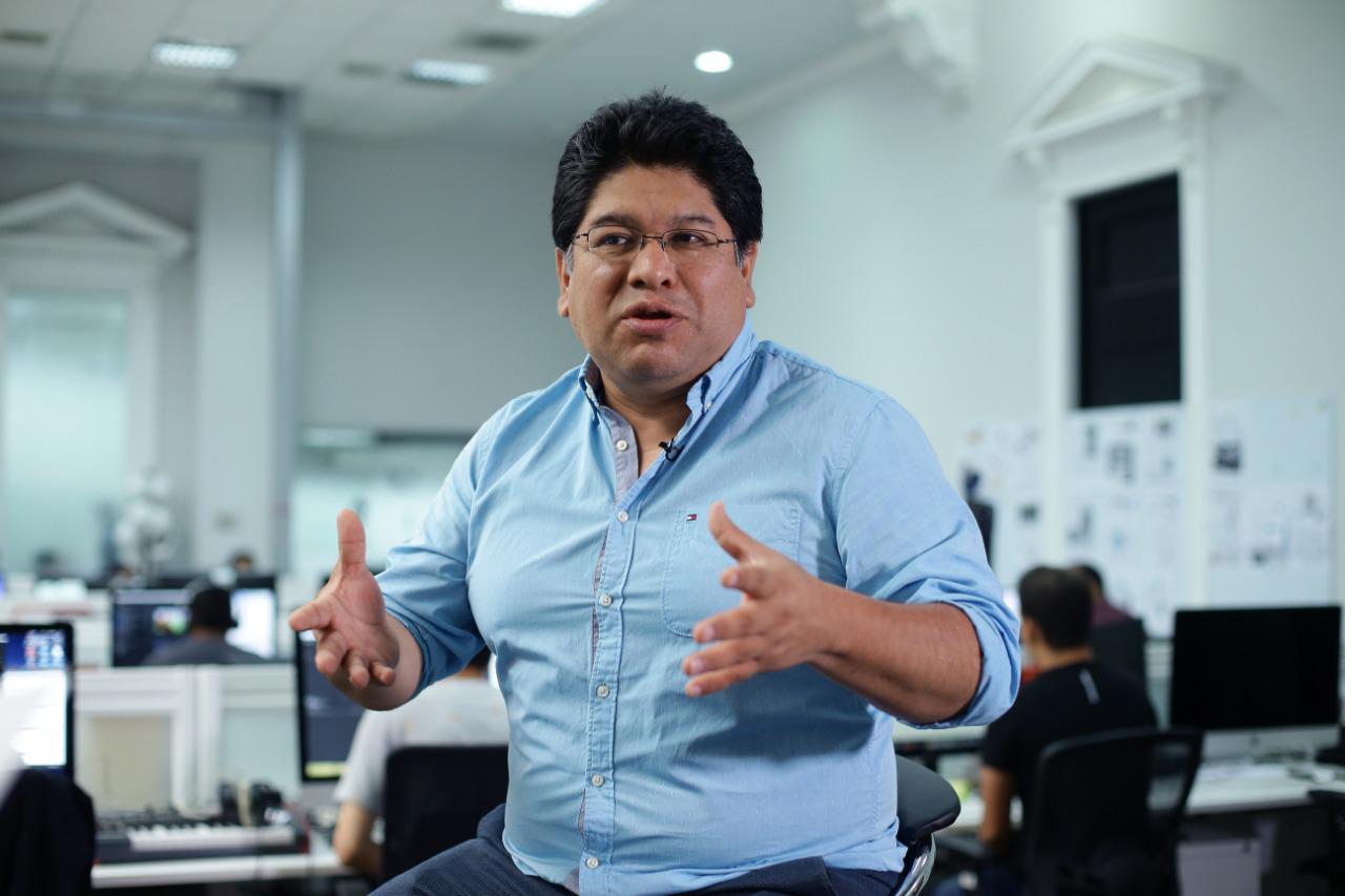 Rennán Espinoza, candidato por Somos Perú. (Foto: Jesús Saucedo | El Comercio)