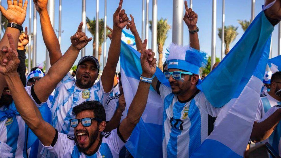 The Argentine national team has many followers in Qatar.  (GETTY IMAGES).