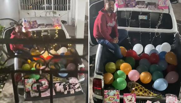 Joven sorprende a su novia llevándole 29 regalos por su cumpleaños. | FOTO: 
@aimeeortega2 / TikTok