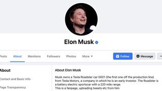 Facebook verifica por error una cuenta “de fans” de Elon Musk como si fuese la oficial