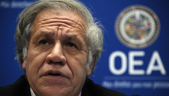 Luis Almagro, de la OEA; dijo que el pueblo debe elegir en las urnas a los candidatos de su preferencia. (Foto: EVA HAMBACH / AFP).