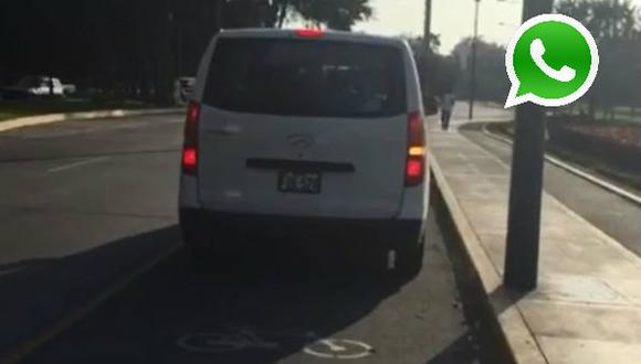 WhatsApp: conductores tampoco respetan ciclovías en San Borja