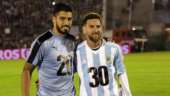 Argentina vs. Uruguay: Lionel Messi y Luis Suárez promocionan Mundial 2030. (Foto: Agencias)