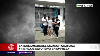 SJL: capturan a extorsionadores tras abandonar granada en puerta de empresa | VIDEO