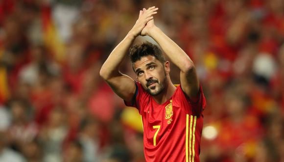 David Villa hizo su ingreso en los minutos finales del duelo entre España e Italia por Eliminatorias europeas. El '7' de la 'Roja' volvió a enfundarse la camiseta de su país luego de 38 meses. (Foto: UEFA)