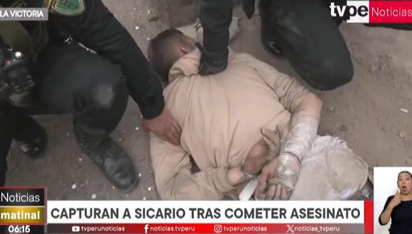 Capturan a sicario venezolano tras asesinar a un hombre en los alrededores del emporio de Gamarra, en La Victoria. (Foto: TV Perú Noticias)
