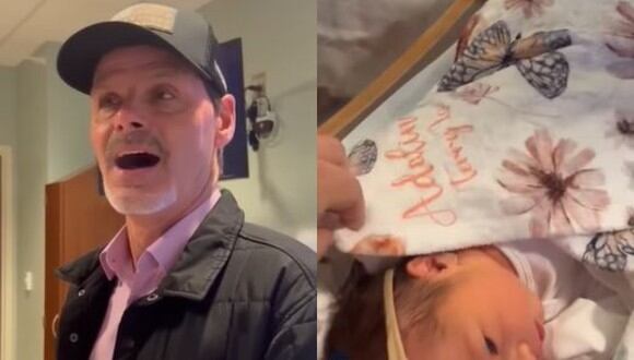 Terry recibió una de las mejores sorpresas de su vida al ver a su nieta recién nacida. (Foto: Humankind/YouTube)