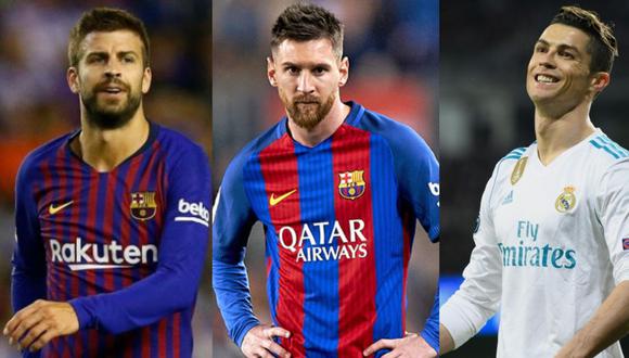 Gerard Piqué, Lionel Messi, Cristiano Ronaldo (Fotos: Getty Images)