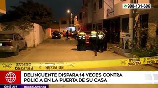 San Martín de Porres: policía es atacado a balazos por delincuente en la puerta de su casa | VIDEO