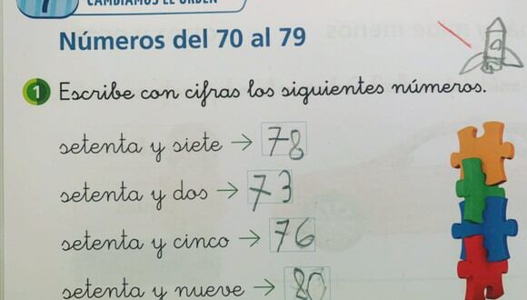 Las respuestas de una niña en un ejercicio matemático han llamado fuertemente la atención en Internet. (Foto: @Javi_Matron / Twitter)